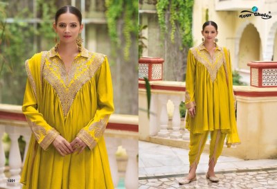 Navya by Your Choice Heavy Chinon Flair Kurti with Fancy Afghani with dupatta catalogue at low price readymade suit catalogs