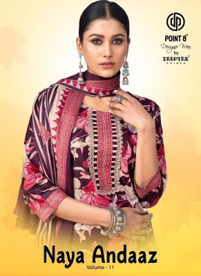 Naya Andaaz Vol 11 by Deeptex Pre Cotton Printed ready to wear suit collection Deeptex suits 
