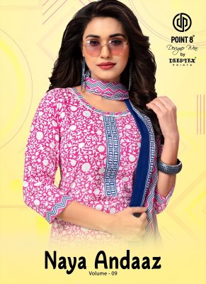 Naya Andaaz Vol 9 by Deeptex Pure Cotton Printed Ready made suit collection Deeptex suits 