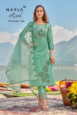 Nayla Rooh Pure Modal Chanderi Work Readymade Salwar Kameez catalogue wholesale rate  kurtis catalogs