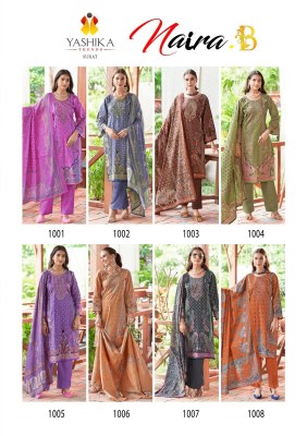 Nayra B by Yashika trends heavy cotton printed unstitched salwar suit catalogue at affordable rate salwar kameez catalogs