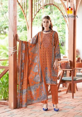 Nayra B by Yashika trends heavy cotton printed unstitched salwar suit catalogue at affordable rate salwar kameez catalogs