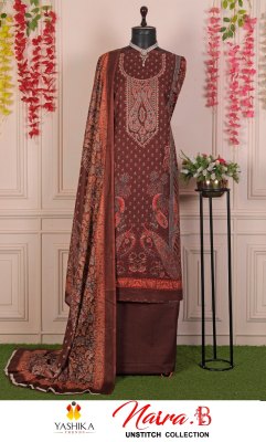Nayra B by Yashika trends heavy cotton printed unstitched salwar suit catalogue at affordable rate salwar kameez catalogs