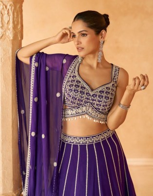 Nazakat by Sayuri Designer Premium real Georgette embroidered Lehenga choli catalogue at affordable rate lehenga choli catalogs