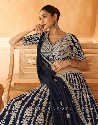 Nazakat by Sayuri Designer Premium real Georgette embroidered Lehenga choli catalogue at affordable rate lehenga choli catalogs