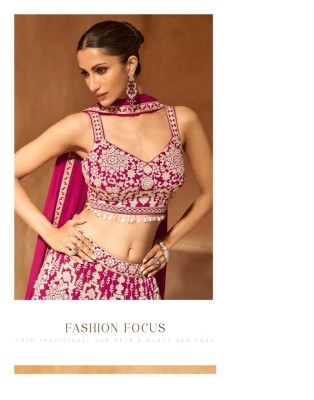 Nazakat by Sayuri Designer Premium real Georgette embroidered Lehenga choli catalogue at affordable rate lehenga choli catalogs