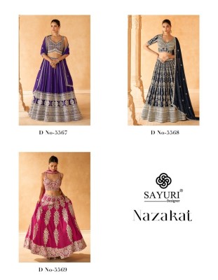 Nazakat by Sayuri designer premium Designer embroidered lehenga choli catalogue at affordable rate lehenga choli catalogs