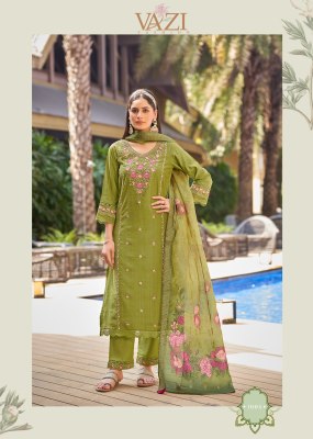 Nazakat by Vazi Fashion Designer Thread work kurti pant with dupatta catalogue at low price readymade suit catalogs