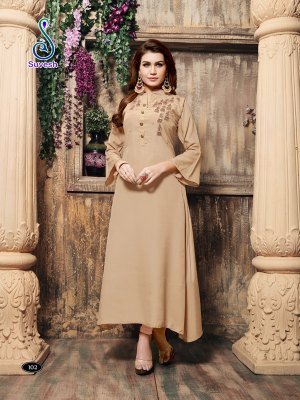 Nazam by suvesh plain maslin embroidered kurti catalogue at wholesale price kurtis catalogs
