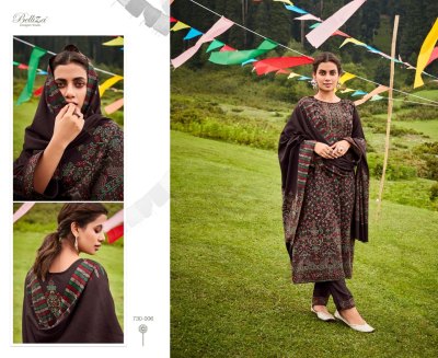 Nazma by Belliza pure pashmina jequared unstitched dress material catalogue at affordable rate salwar kameez catalogs