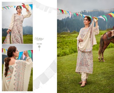 Nazma by Belliza pure pashmina jequared unstitched dress material catalogue at affordable rate salwar kameez catalogs