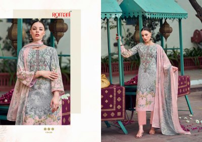 Needle wonder by Romani Premium soft cotton Digital Printed Heavy Embroidered unstitched suit catalogue in low budget readymade suit catalogs