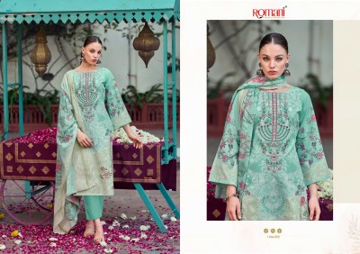 Needle wonder by Romani Premium soft cotton Digital Printed Heavy Embroidered unstitched suit catalogue in low budget readymade suit catalogs