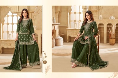 Neha by KF Short heavy Designer  Kurti with Palazzo and dupatta catalogue at affordable rate Fancy Palazzo suit catalogue