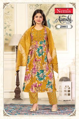 Nemis Aanshi Vol 2 Readymade Capsule Foil Print Kurti Pant Set readymade suit catalogs