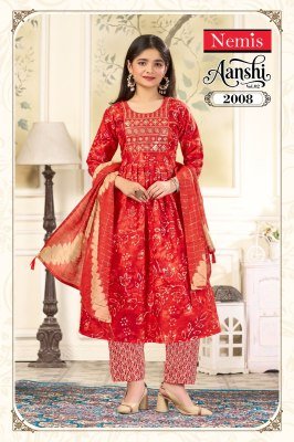Nemis Aanshi Vol 2 Readymade Capsule Foil Print Kurti Pant Set readymade suit catalogs