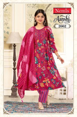 Nemis Aanshi Vol 2 Readymade Capsule Foil Print Kurti Pant Set readymade suit catalogs