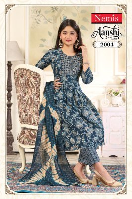 Nemis Aanshi Vol 2 Readymade Capsule Foil Print Kurti Pant Set readymade suit catalogs