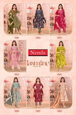 Nemis Jasmine Vol 5  Capsule Foil Print Top And Bottom with Fancy Dupatta Set Wholesale kurtis catalogs