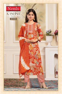Nemis Kashish Vol 1 Rayon Foil Print Readymade Kurti Pant Set readymade suit catalogs