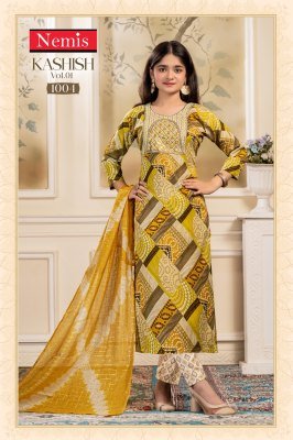Nemis Kashish Vol 1 Rayon Foil Print Readymade Kurti Pant Set readymade suit catalogs