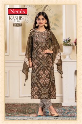 Nemis Kashish Vol 1 Rayon Foil Print Readymade Kurti Pant Set readymade suit catalogs