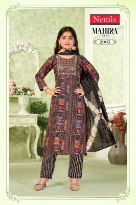 Nemis Mahira Vol 2 Premium Embroidery Capsule  Foil Print Top, Printed Pant, Check Dupatta Wholesale kurtis catalogs