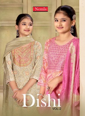 Nemis by Dishi vol 2 capsule foil print with embroidered readymade suit catalogue at low rate Amavi