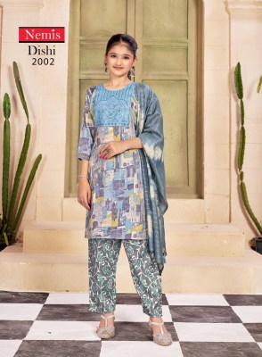 Nemis by Dishi vol 2 capsule foil print with embroidered readymade suit catalogue at low rate readymade suit catalogs