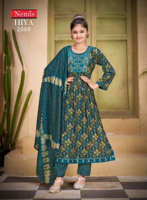 Nemis by Hiya vol 2 capsual reyon print with embroidered readymade suit catalogue at affordable rate readymade suit catalogs