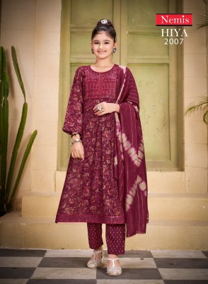 Nemis by Hiya vol 2 capsual reyon print with embroidered readymade suit catalogue at affordable rate readymade suit catalogs