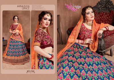 Neo traditional vol 1 by Zeel clothing exclusive embroidered lehenga choli catalogue at low rate lehenga choli catalogs