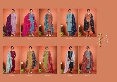 Netra Vol 5 by Vastu Fancy pure cotton printed embroidered readymade suit catalogue readymade suit catalogs