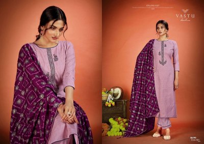 Netra Vol 5 by Vastu Fancy pure cotton printed embroidered readymade suit catalogue readymade suit catalogs