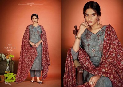 Netra Vol 5 by Vastu Fancy pure cotton printed embroidered readymade suit catalogue readymade suit catalogs