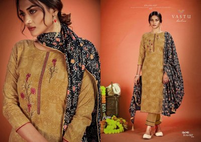 Netra Vol 5 by Vastu Fancy pure cotton printed embroidered readymade suit catalogue readymade suit catalogs