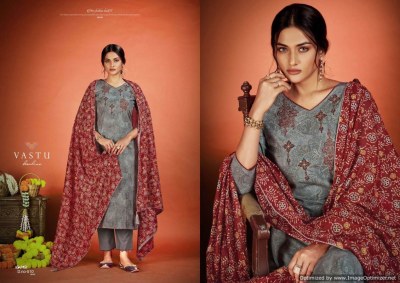 Netra vol 5 by Vastu pure cotton printed with embroidered kurti pant and dupatta catalogue at affordable rate readymade suit catalogs