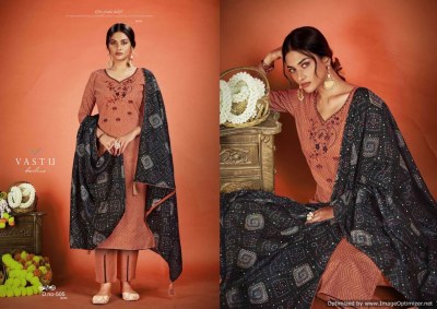 Netra vol 5 by Vastu pure cotton printed with embroidered kurti pant and dupatta catalogue at affordable rate readymade suit catalogs