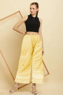 New Arrival Lunch Lucknowi Chicken Embroidered Lower Palazzos catalogue  bottom wear catalogs