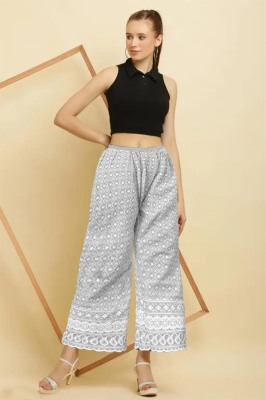 New Arrival Lunch Lucknowi Chicken Embroidered Lower Palazzos catalogue  bottom wear catalogs