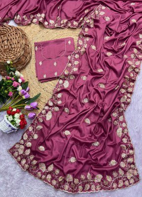 New Arrivals Crepe Silk Bits Work Multi Two-Tone Designer Saree sarees