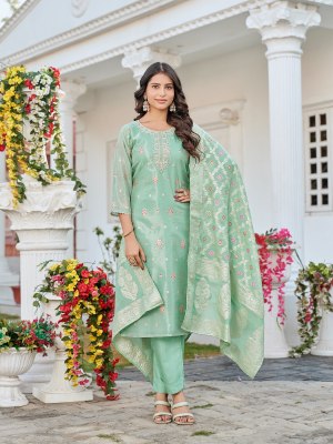 New Collection 3 Pic Set Aanchi  Namasvi  Kruti Pant And Dupatta  kurti pant with dupatta Catalogs