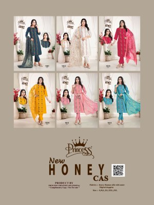 New Honey Cas by Princess Creation Heavy Roman silk Cotton digital Printed Readymade suit catalogue at low price readymade suit catalogs