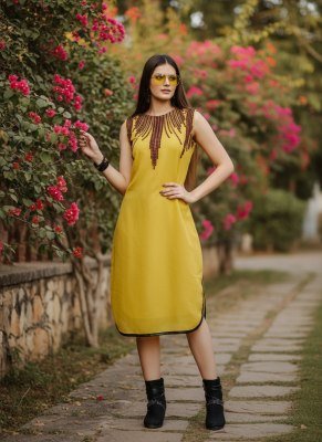 New Look Vol 3 Fancy Georgette Handwork Kurti Top Elegant Party Wear Wholesale kurtis catalogs