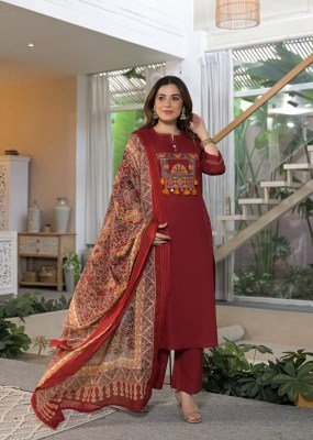 New Premium Cotton 60x60 Embroidered 3-Piece Suit Set Size wise Combo Set