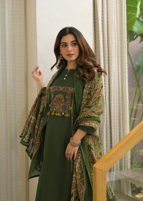New Premium Cotton 60x60 Embroidered 3-Piece Suit Set Size wise Combo Set