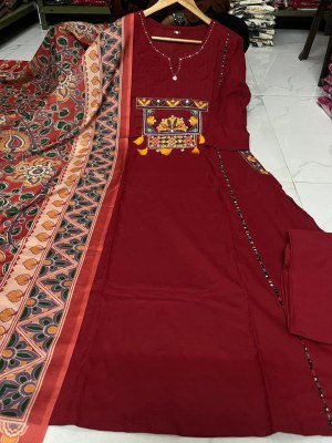 New Premium Cotton 60x60 Embroidered 3-Piece Suit Set Size wise Combo Set