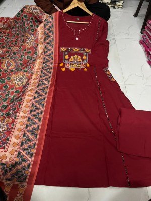 New Premium Cotton 60x60 Embroidered 3-Piece Suit Set Size wise Combo Set