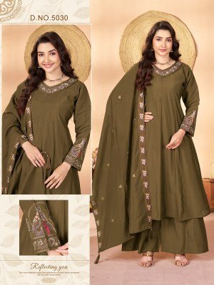 New Premium Hand Work 2-Piece Fransy Silk Kurti Palazzo Set with Cotton Astar Size wise Combo Set