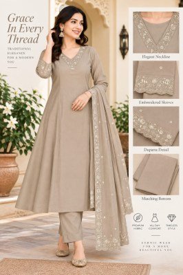 New Premium Mul Chanderi Silk Self Work Kurti Palazzo Collection Size wise Combo Set